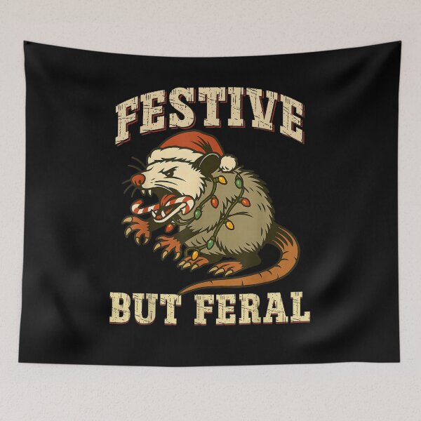 Item preview, Funny Possum Christmas Festive But Feral Animal Opossum Xmas , Opossum Gift For Mom Dad Kids designed and sold by Opossum GIFT ★★★★★.