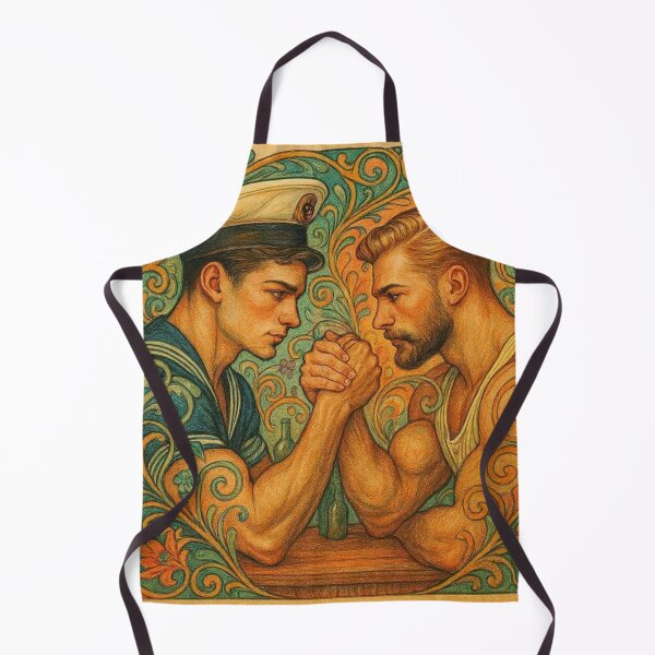 Item preview, 1940s Vintage Gay Sailors Art Nouveau Gay Pride Graphic Design designed and sold by ItsAKinkThing.