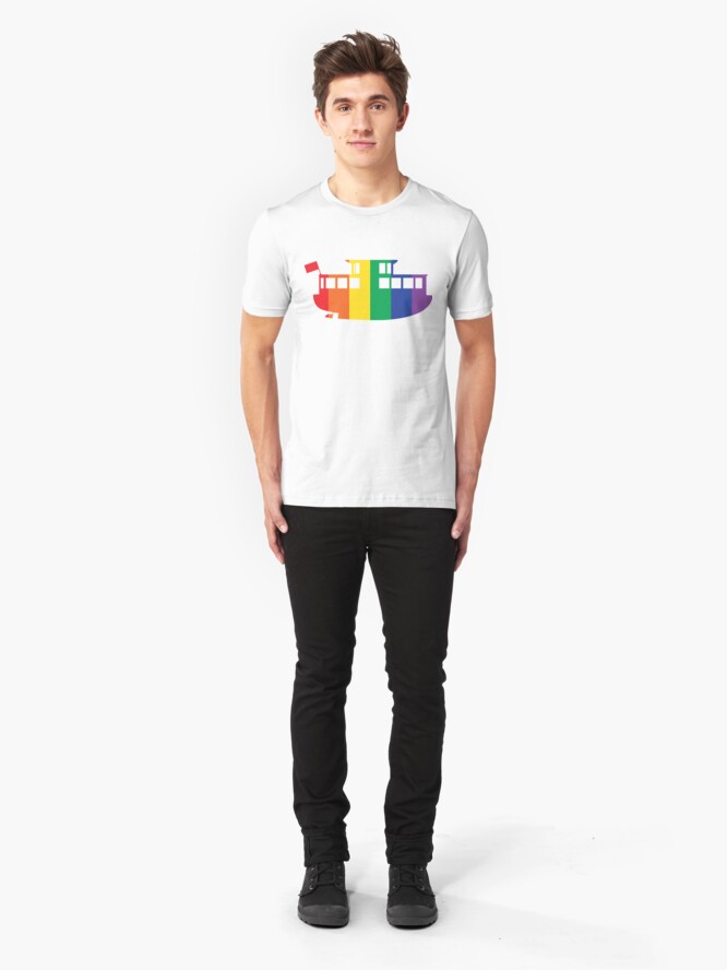 Alternate view of Rainbow Logo Slim Fit T-Shirt