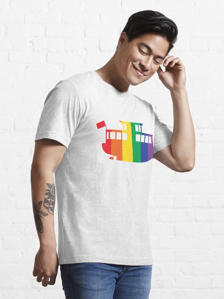 Alternate view of Rainbow Logo Essential T-Shirt
