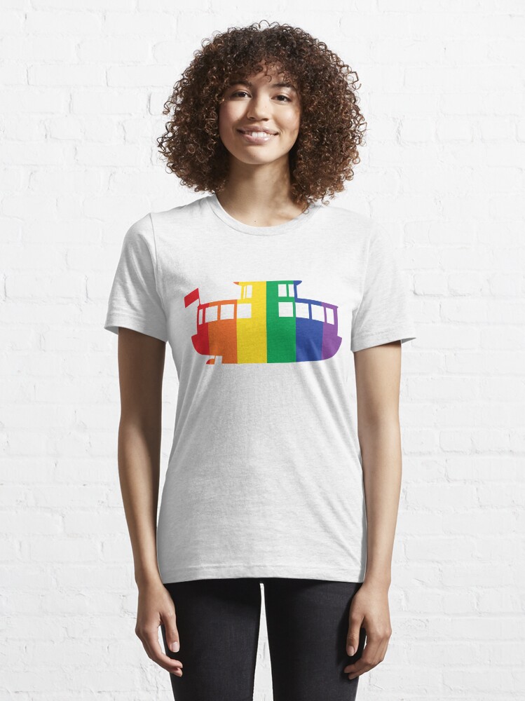 Alternate view of Rainbow Logo Essential T-Shirt
