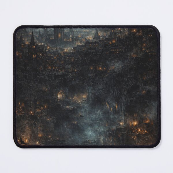 Item preview, The City Beneath the Cathedral | Gothic Dark Fantasy Cityscape | The Hali Files designed and sold by Element Horizon Studio.