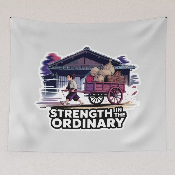 Item preview, Strength in the Ordinary Japanese Village Otaku Art Style designed and sold by SplashTastic.