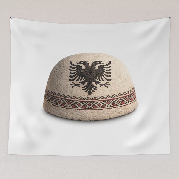 Item preview, Albanian Qeleshe with Eagle Symbol designed and sold by kimkosovo.