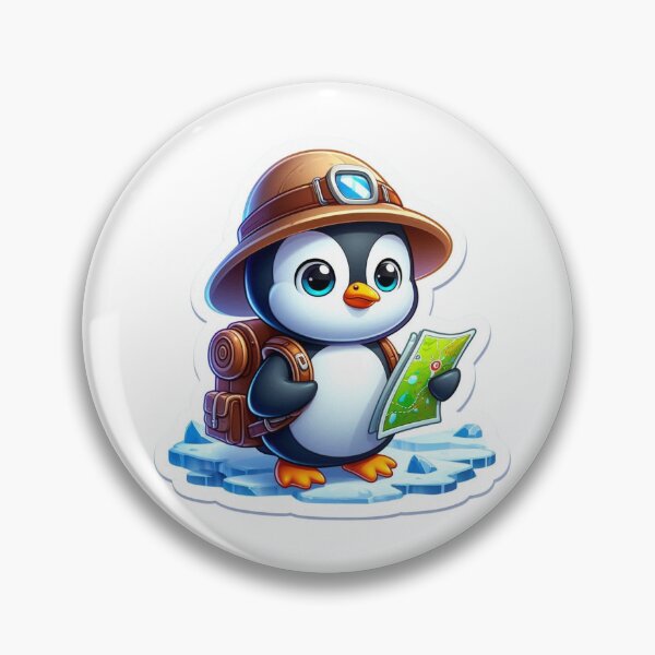 Aperçu de l'œuvre Pingouin aventurier avec carte créée et vendue par funjaan.