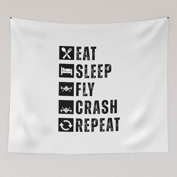 Item preview, Eat sleep crash drones repeat designed and sold by Dondonmart.