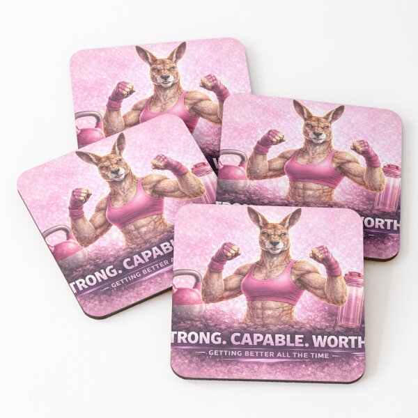 Item preview, Female Fitness Kangaroo Design designed and sold by gabeszshop.