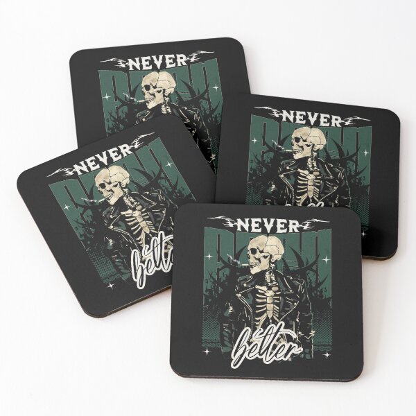 Item preview, Never Been Better Smoking Skeleton Biker - Edgy Retro Grunge Streetwear designed and sold by justyna-s28.