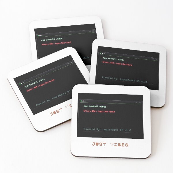 Item preview, Vibe Coding Error 404 Funny Developer Logic Design designed and sold by LogicRoots.
