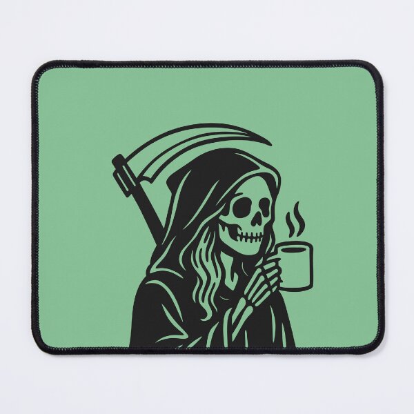 Item preview, Coffee Drinker Grim Reaper designed and sold by ChunkByChunk.