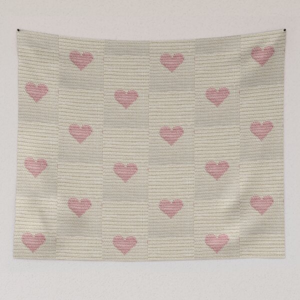 Item preview, Pretty Pink Heart Crochet Granny Style designed and sold by TackyTime.