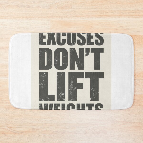 Item preview, Excuses Don’t Lift Weights – Gym Discipline Motivation Quote designed and sold by NatureNinja.