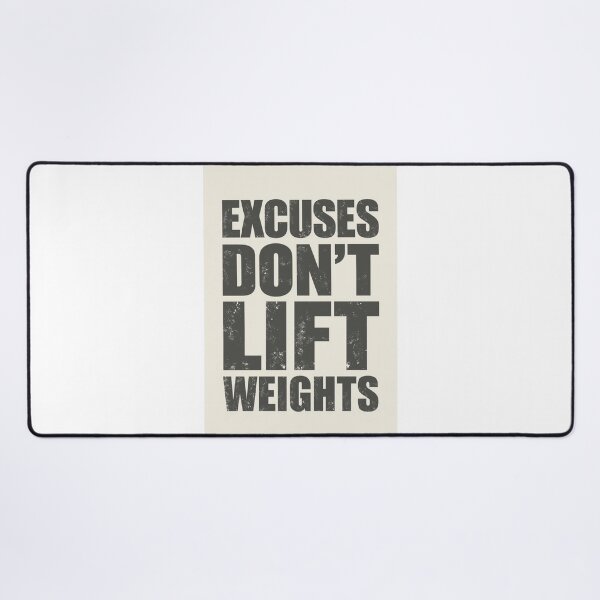 Item preview, Excuses Don’t Lift Weights – Gym Discipline Motivation Quote designed and sold by NatureNinja.