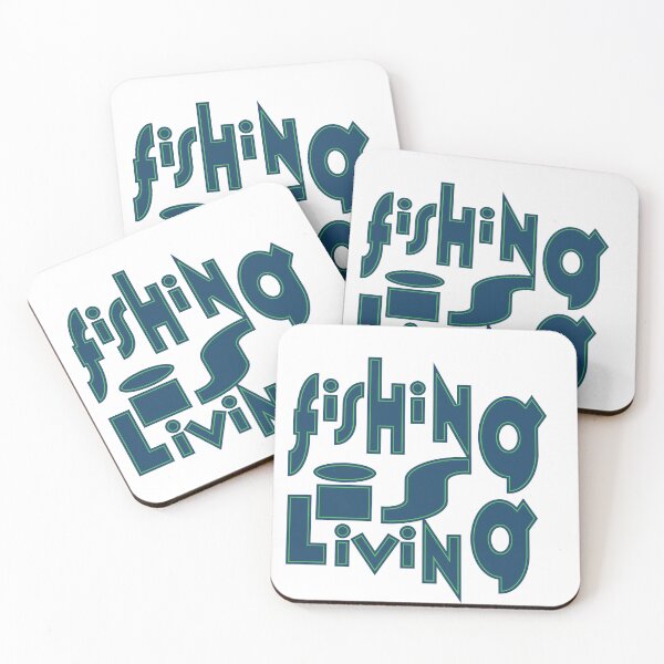 Item preview, Fishing is living text only graphic illustration designed and sold by Art-Horizon.
