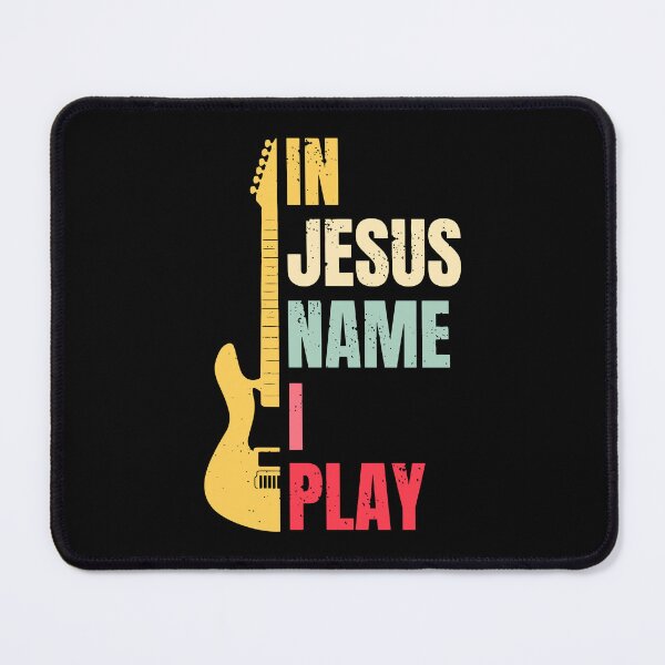 Item preview, In Jesus Name I Play Vintage Bass Guitar Christian Bass Player designed and sold by jakaun.