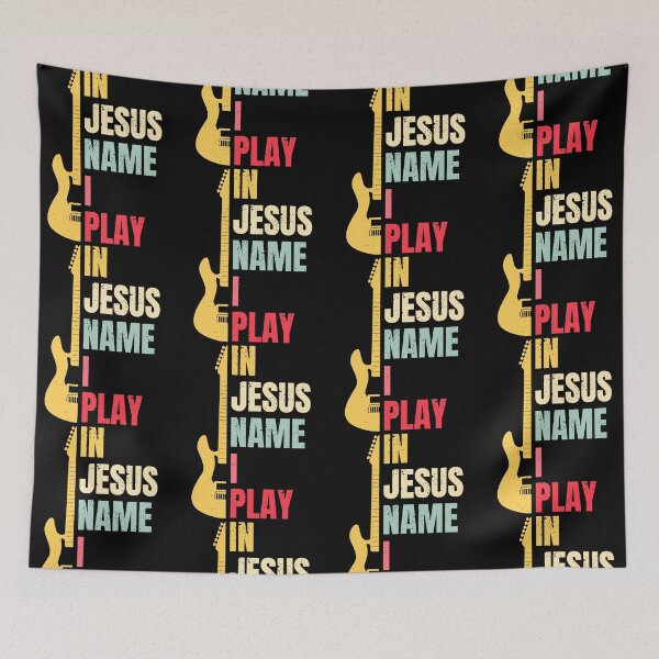 Item preview, In Jesus Name I Play Vintage Bass Guitar Christian Bass Player designed and sold by jakaun.