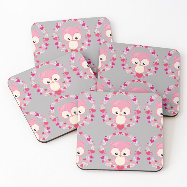 Item preview, Cute Pink Owl Valentine Heart Wreath Throw Pillow designed and sold by FestivityFinds.