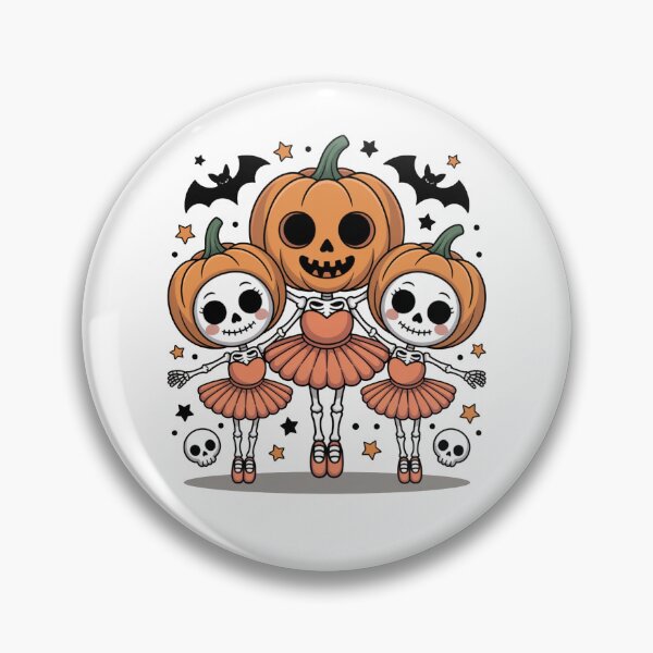 Item preview, Halloween Skeleton Ballerina Pumpkin Dance designed and sold by flagylART.