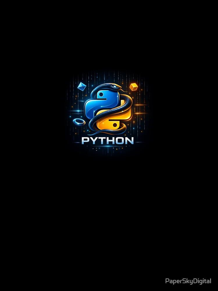 Thumbnail 7 of 7, Oversized T-Shirt, Python Programming Logo | Developer Tech designed and sold by PaperSkyDigital.