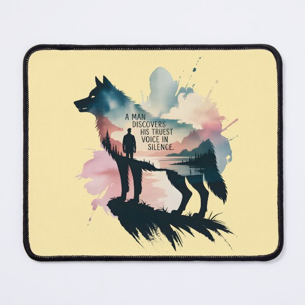 Item preview, Introvert Wolf Double Exposure Solitude Art designed and sold by Christomized.
