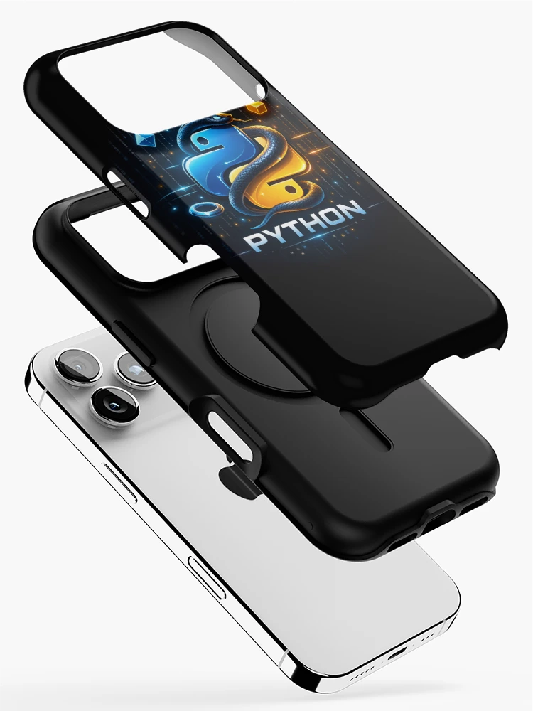 Thumbnail 2 of 4, iPhone Case, Python Programming Logo | Developer Tech designed and sold by PaperSkyDigital.
