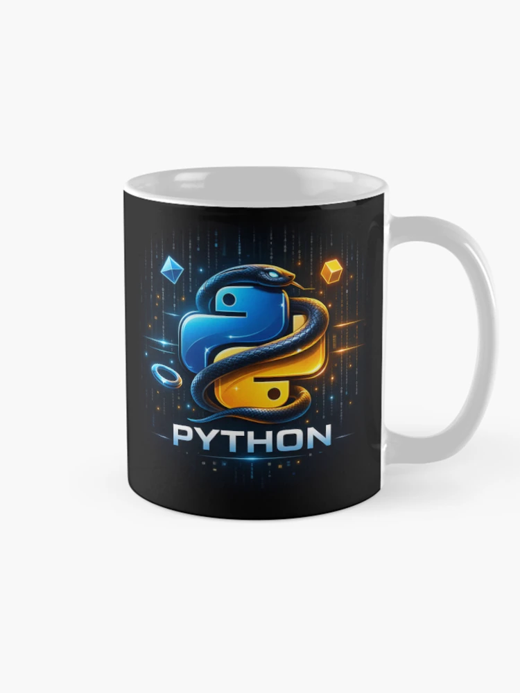 Thumbnail 3 of 6, Coffee Mug, Python Programming Logo | Developer Tech designed and sold by PaperSkyDigital.