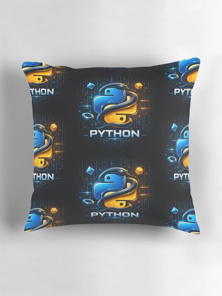 Thumbnail 3 of 4, Pillow, Python Programming Logo | Developer Tech designed and sold by PaperSkyDigital.