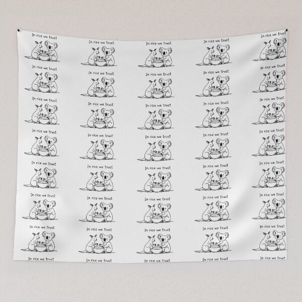 Item preview, In rice we trust, Kangaroo and Koala  designed and sold by WhelaCreativeStudio.