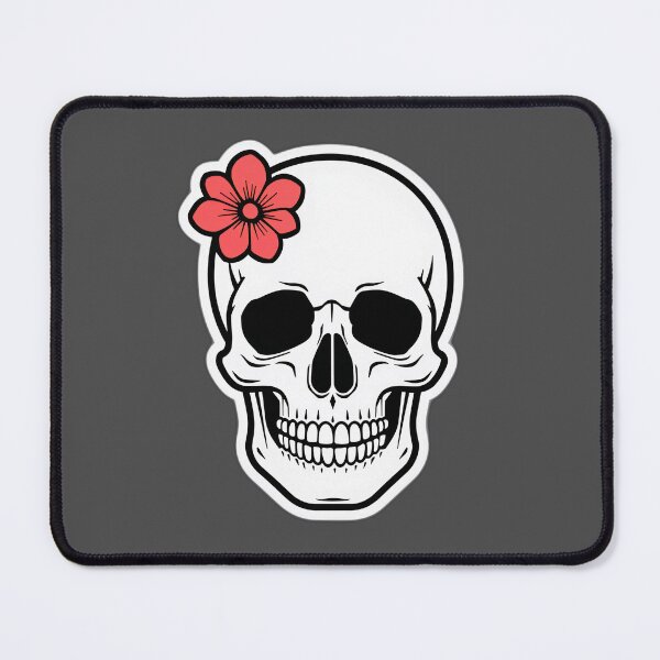 Item preview, Floral Skull Illustration With Red Flower designed and sold by DigitalStudioZT.