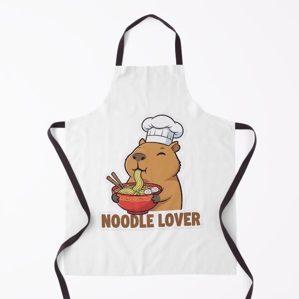 Item preview, Funny Capybara Eating Ramen Noodle Lover Sticker designed and sold by luxurytoushes.