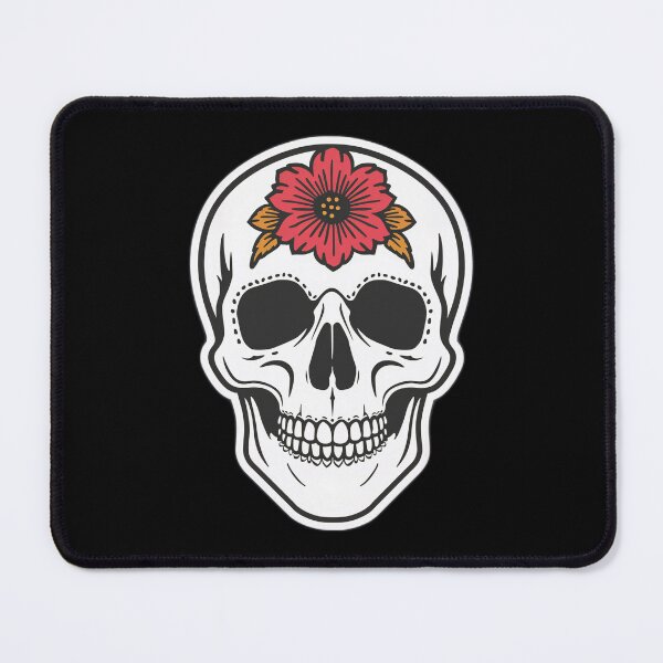 Item preview, Floral Skull Illustration With Red Flower designed and sold by DigitalStudioZT.