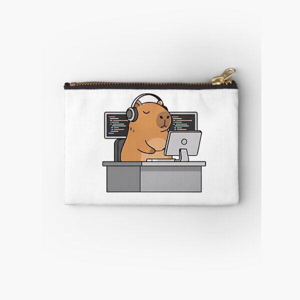 Item preview, Funny Programmer Capybara Sticker designed and sold by luxurytoushes.
