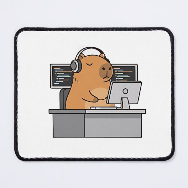Item preview, Funny Programmer Capybara Sticker designed and sold by luxurytoushes.