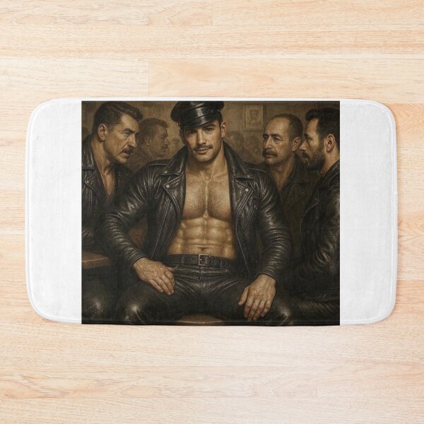 Item preview, Vintage Gay Leather Bar Daddy Hyperrealism Gay Pride Graphic Design designed and sold by ItsAKinkThing.