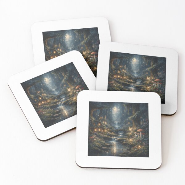 Item preview, Enchanted Magical Fantasy Woods And Forest Landscape With Mushrooms And Streams designed and sold by ManxCatAndy.