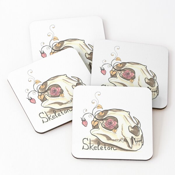 Item preview, Floral Animal Skull — Whimsical Skeleton Illustration designed and sold by BlackLineLab.