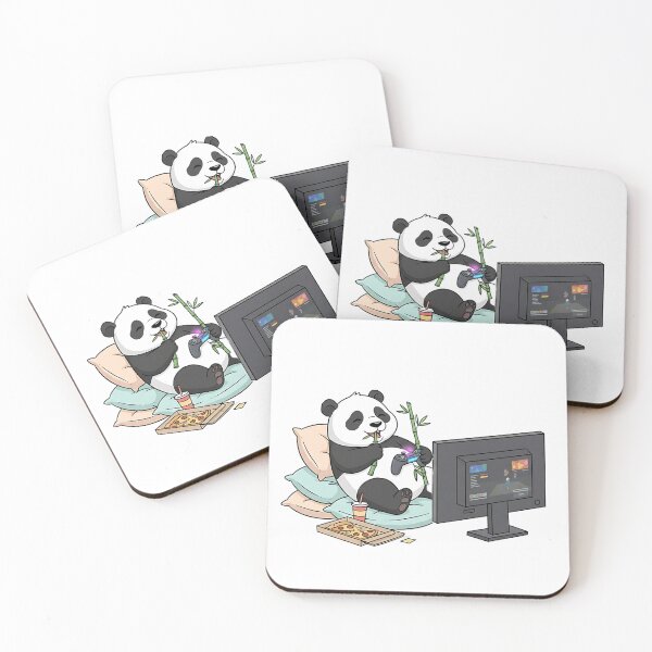 Item preview, Cute Panda Gamer - Lazy Day Video Games and Pizza designed and sold by luxurytoushes.