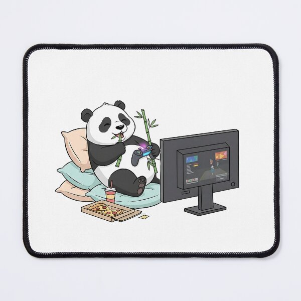 Item preview, Cute Panda Gamer - Lazy Day Video Games and Pizza designed and sold by luxurytoushes.