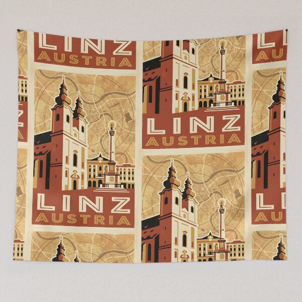 Item preview, Linz Austria Retro Vintage Travel Tourism B designed and sold by TravelersGems.