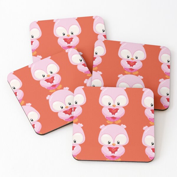 Item preview, Cute Pink Owl Holding Heart Valentine Notebook designed and sold by FestivityFinds.