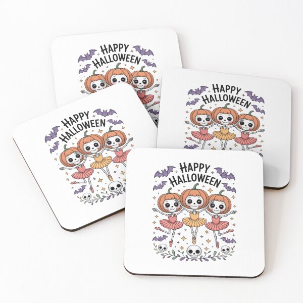 Item preview, Happy Halloween Cute Skeleton Ballerinas designed and sold by flagylART.