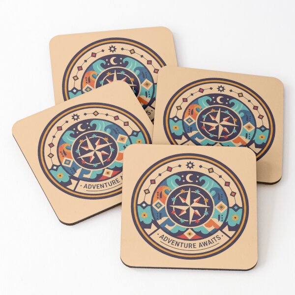 Item preview, “Adventure Awaits – Cosmic Compass Emblem” designed and sold by Dogandesighn.