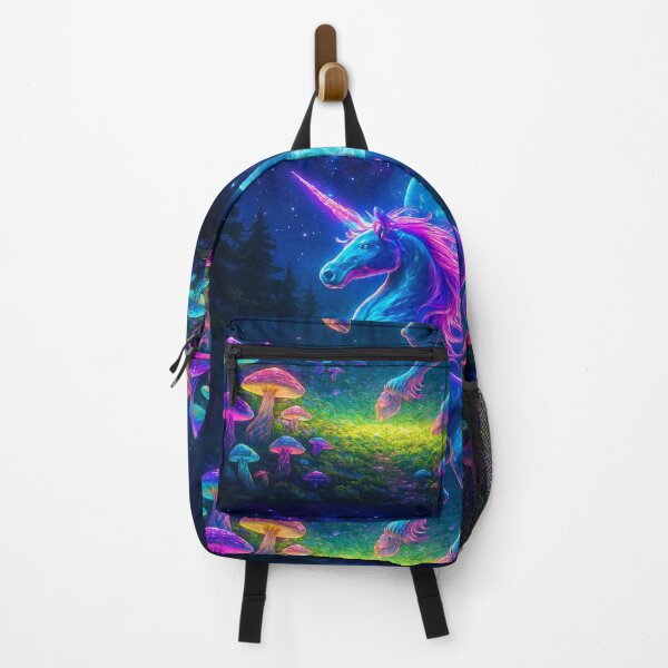 Item preview, Moonlit Neon Unicorn in an Enchanted Forest designed and sold by myforestfog.