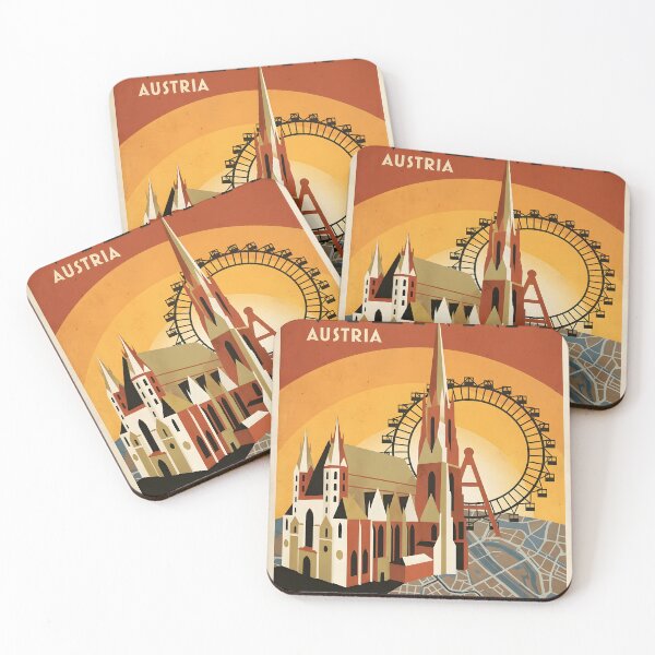 Item preview, Vienna Austria Retro Vintage Travel Tourism designed and sold by TravelersGems.