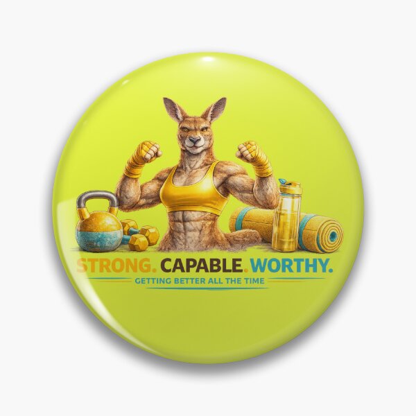 Item preview, Female Fitness Kangaroo Illustration designed and sold by gabeszshop.