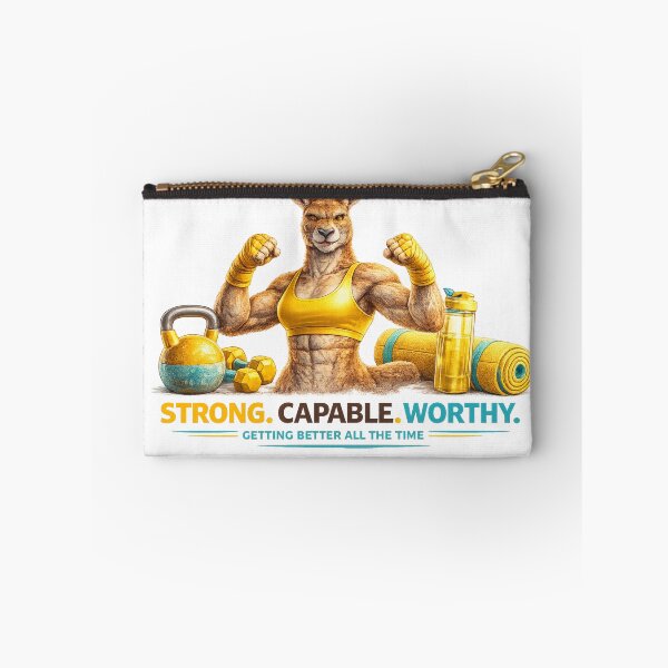 Item preview, Female Fitness Kangaroo Illustration designed and sold by gabeszshop.