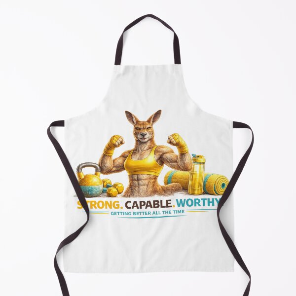 Item preview, Female Fitness Kangaroo Illustration designed and sold by gabeszshop.
