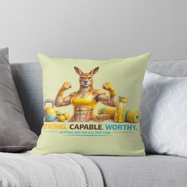 Item preview, Female Fitness Kangaroo Illustration designed and sold by gabeszshop.