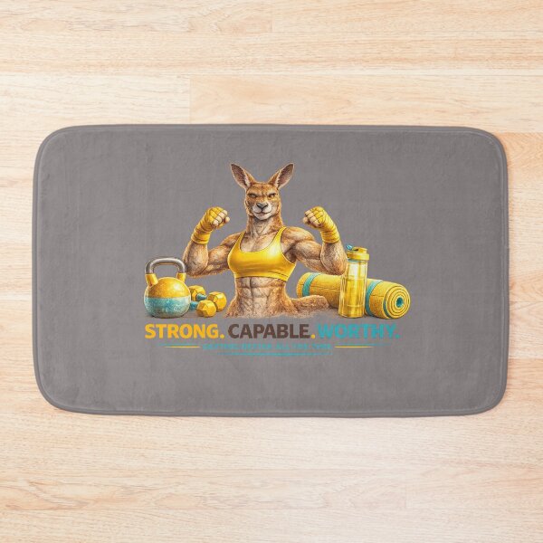 Item preview, Female Fitness Kangaroo Illustration designed and sold by gabeszshop.