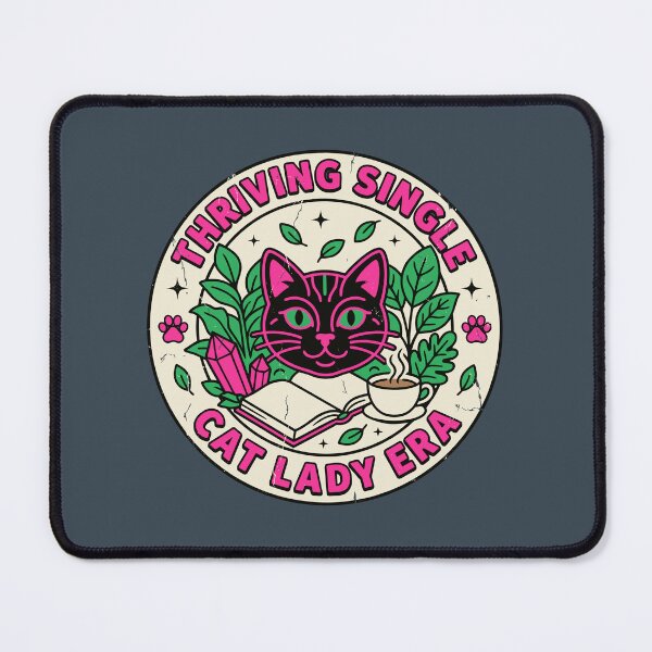 Aperçu de l'œuvre Thriving Single Cat Lady Era Funny créée et vendue par Design By Niko.